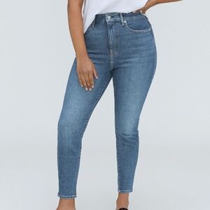 Everlane The Way-High Hourglass Skinny Jean In Faded Blue